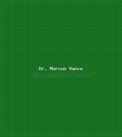 Dr. Marcus Vance